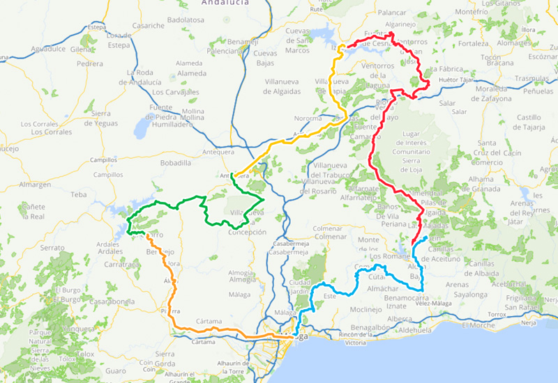 Cycling routes in Andalusia – 5 day cycling loop Andalusia North