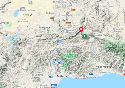 Cycling routes and maps around Malaga – Mountain pass Cuesta del Chino