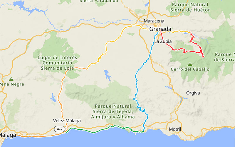 Cycling routes in Andalusia – 5 day cycling loop Andalusia East
