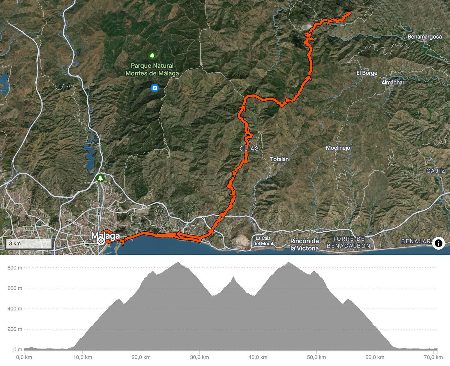 Cycling in Malaga – e-bike route to Comares white village