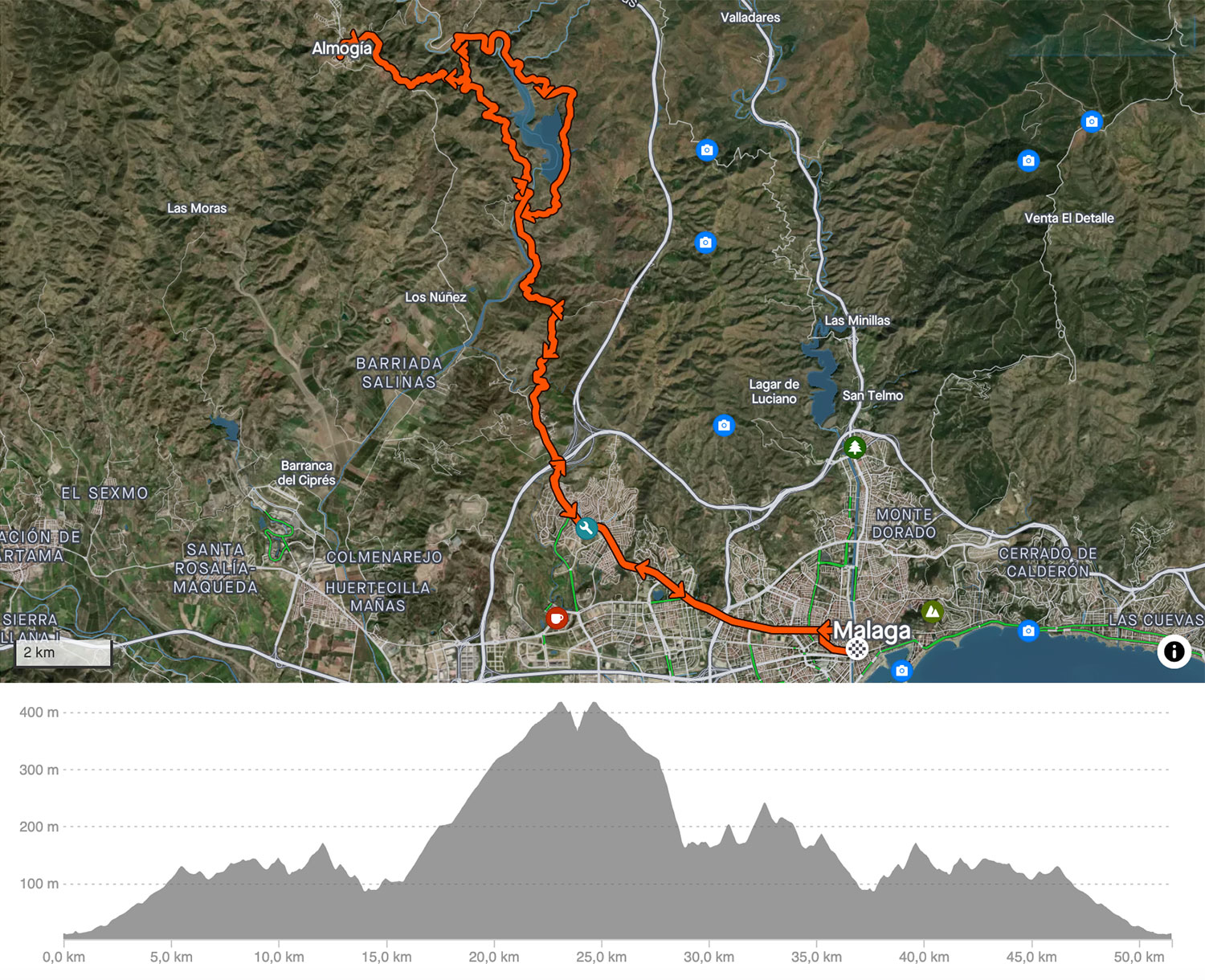 E-Bike routes in Malaga – cycle route to Almogia and Casasola lake
