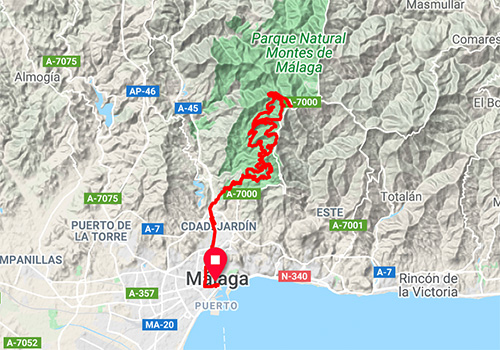MTB biking trails Malaga – MTB path Fuente de la Reina