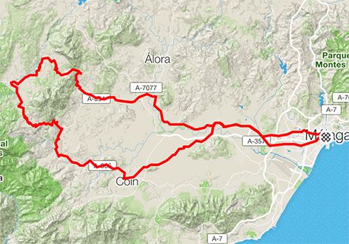Rennradstrecken in Malaga Costa del So – RB-13