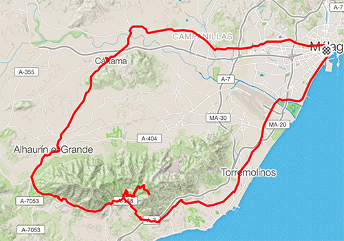 Road cycling routes in Malaga – RB-19
