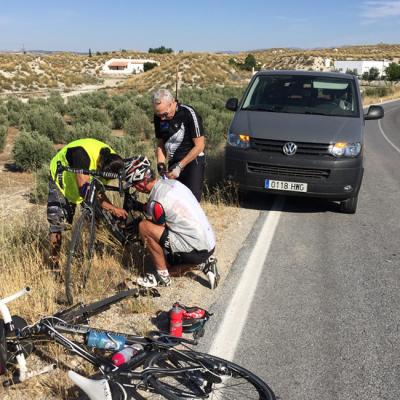 Cycling tours in Andalusia – Car assistance
