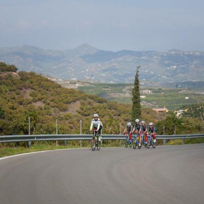Road bike training in Malaga
